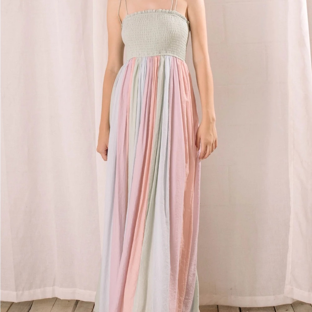 Multicolor Striped Maxi Dress